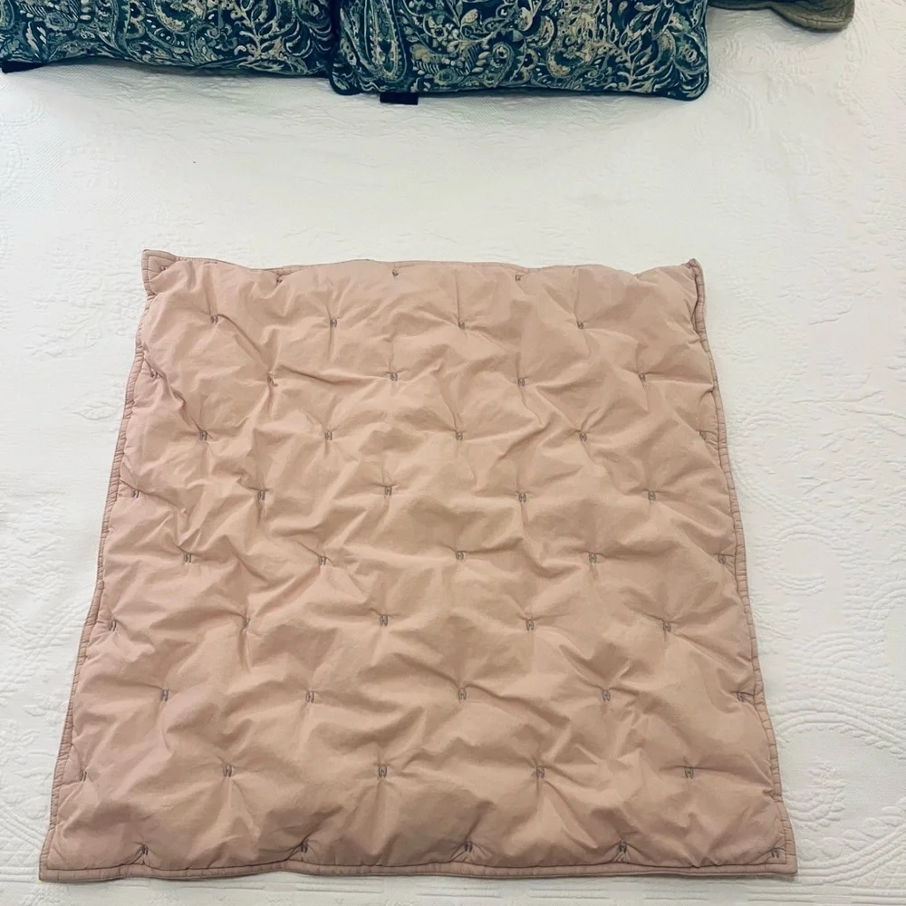 2 West Elm Pink Quilted Shams